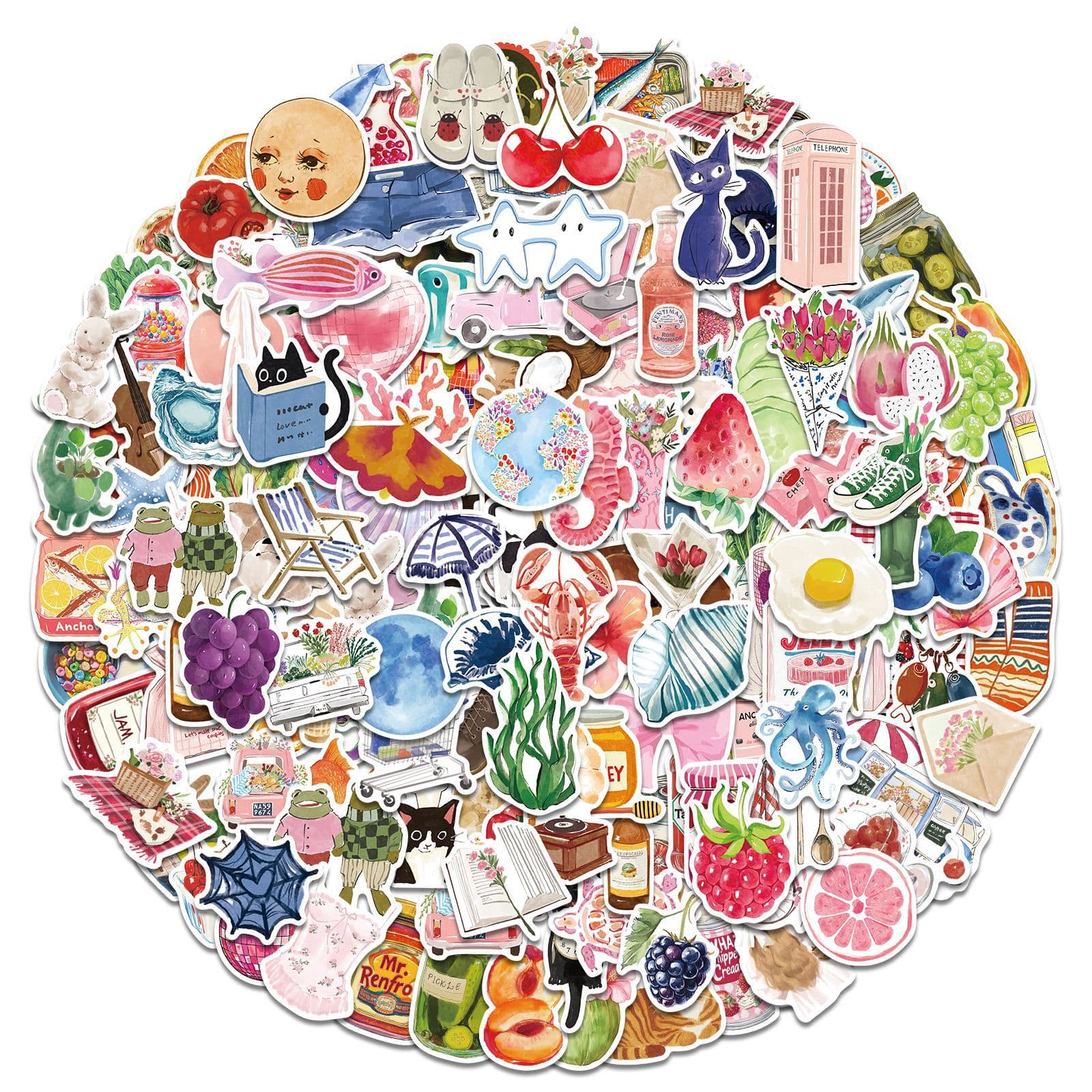 200 pieces of Amazon’s popular Pink Aesthetic graffiti stickers DIY handbook notebook suitcase stickers
