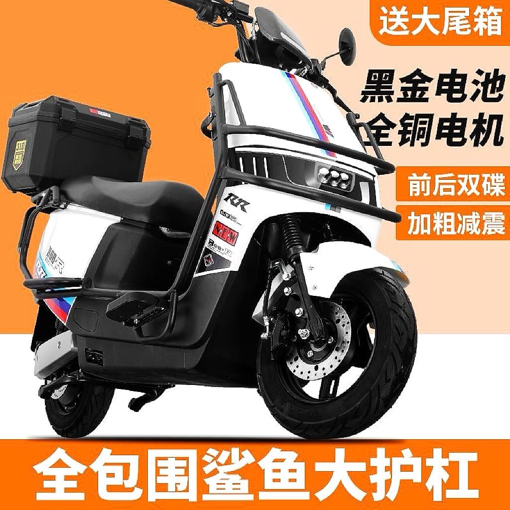 New Coolniu 96V Two-Wheeled Motorcycle 72V Electric Vehicle Double Disc Brake High-Power Adult Scooter High-Speed Electric Motorcycle