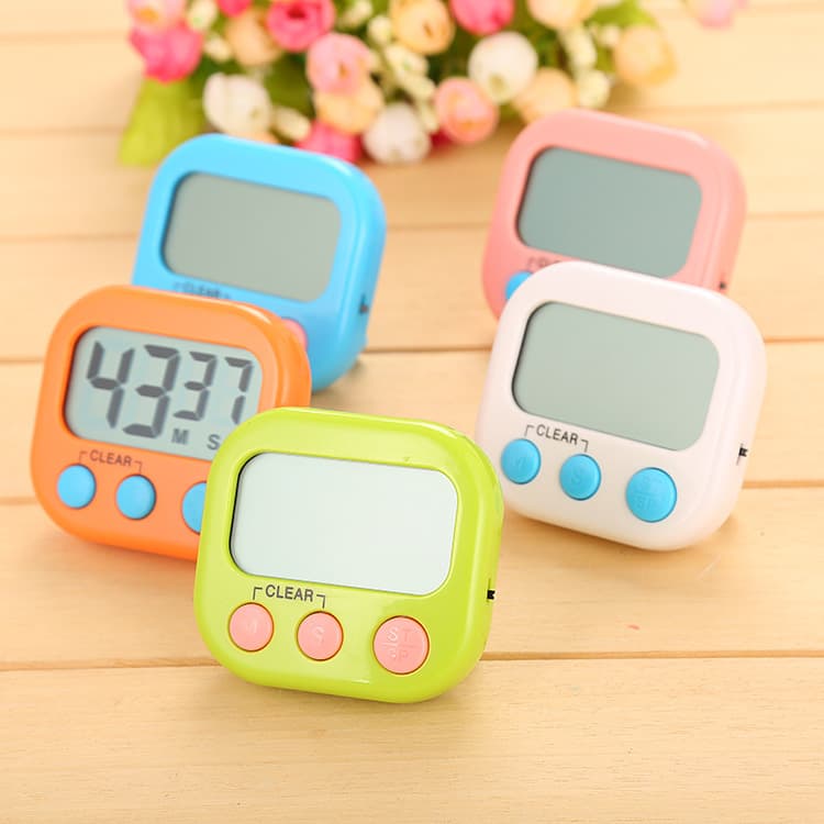 Kitchen electronic timer manufacturer wholesale cross-border premium student countdown alarm clock English version digital timer