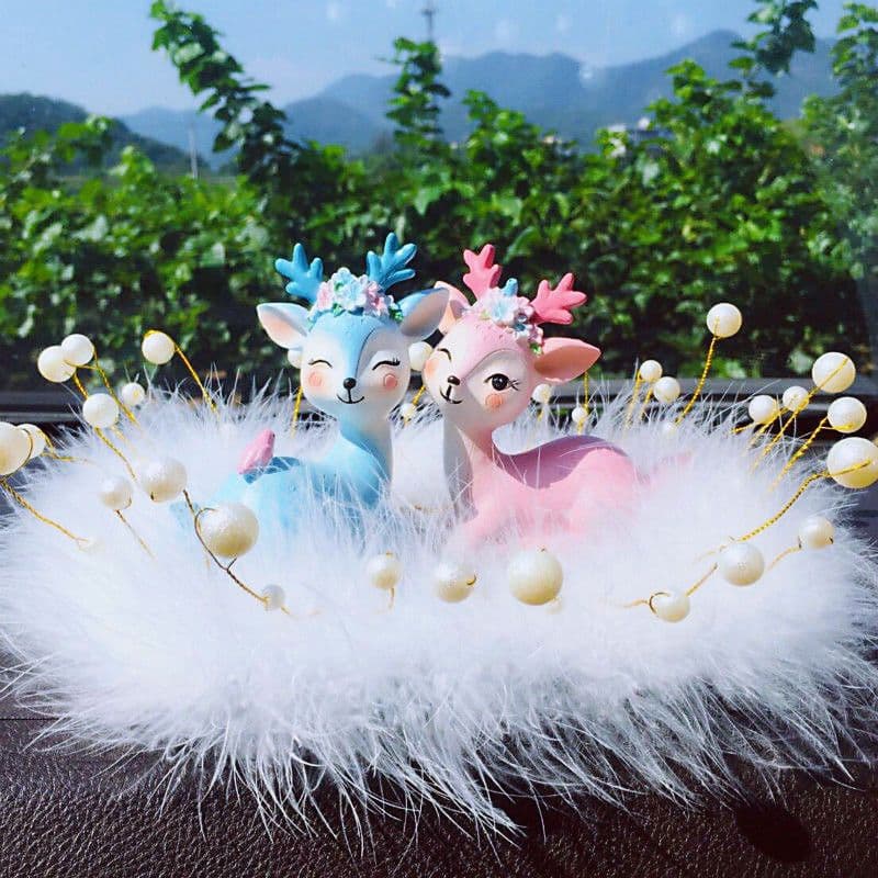 Premium Safe Journey Deer Creative Internet Celebrity Car Interior Decoration Ornament Car Perfume Aromatherapy Decor Cute Female
