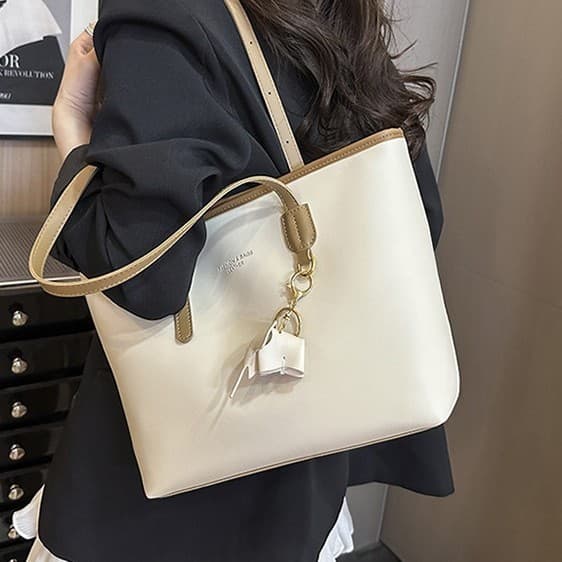 Pu Leather Tote Bag for Women, Large Capacity Handbag, Shoulder and Crossbody Bag, Adjustable Shoulder Strap, Perfect for Commuting