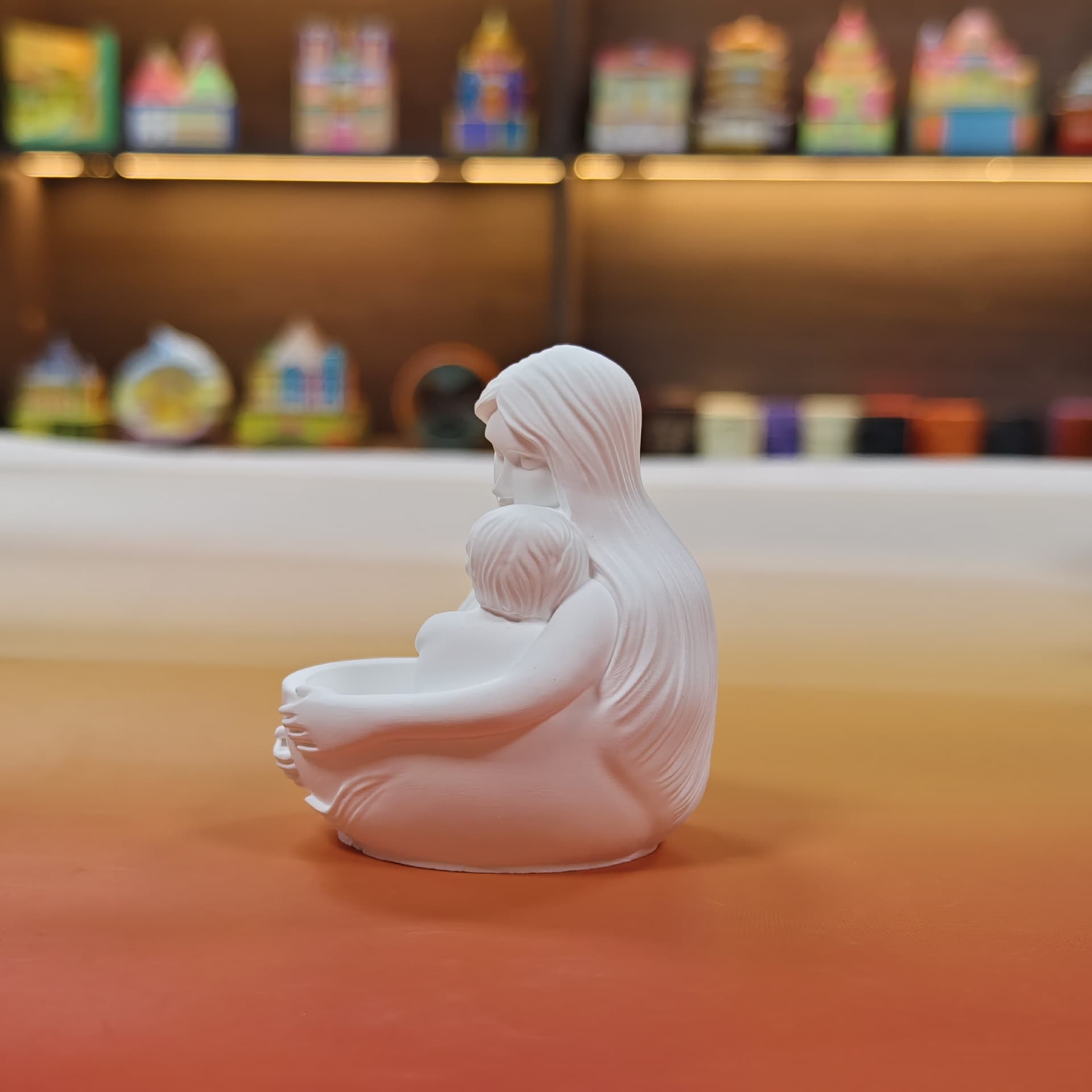 Lexin Mother and Child Aromatherapy Candle Gypsum Empty Cup Flower Pot Pen Holder Diffuser Stone Container Creative Decoration