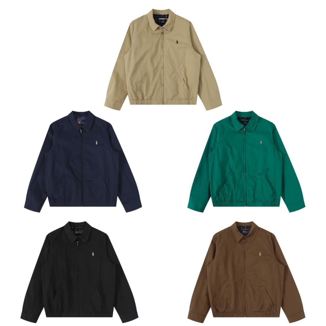Cross-border RL Ralph Lauren Simple Pony Mark Embroidered Old Money Style Lapel Jacket Couple Jacket Genderless Outfit