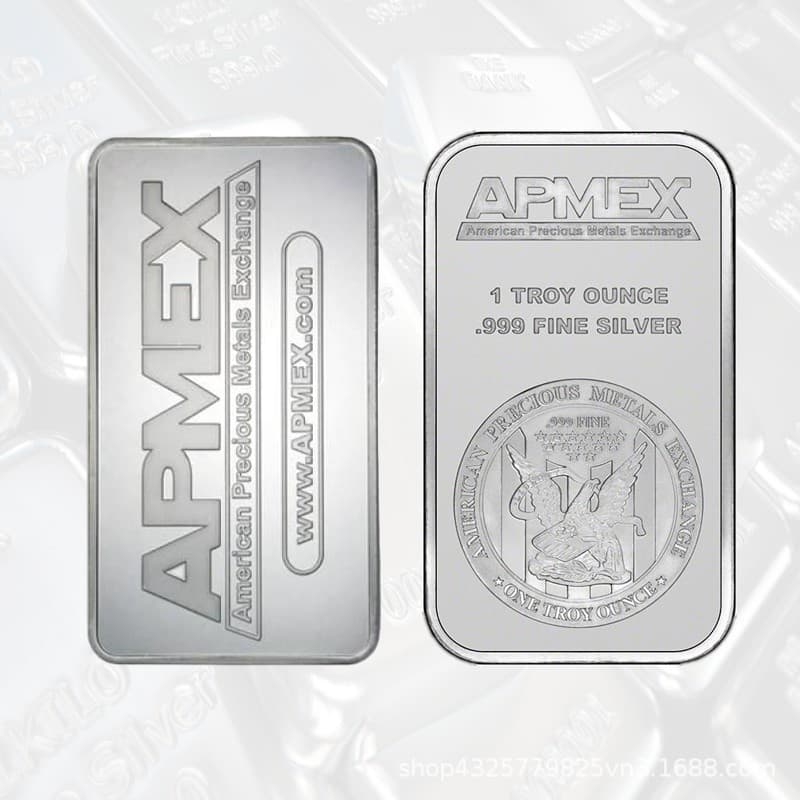 Non-Magnetic Silver-Plated Zinc Alloy Eagle Silver Bar, American Commemorative Coin, Hot Selling