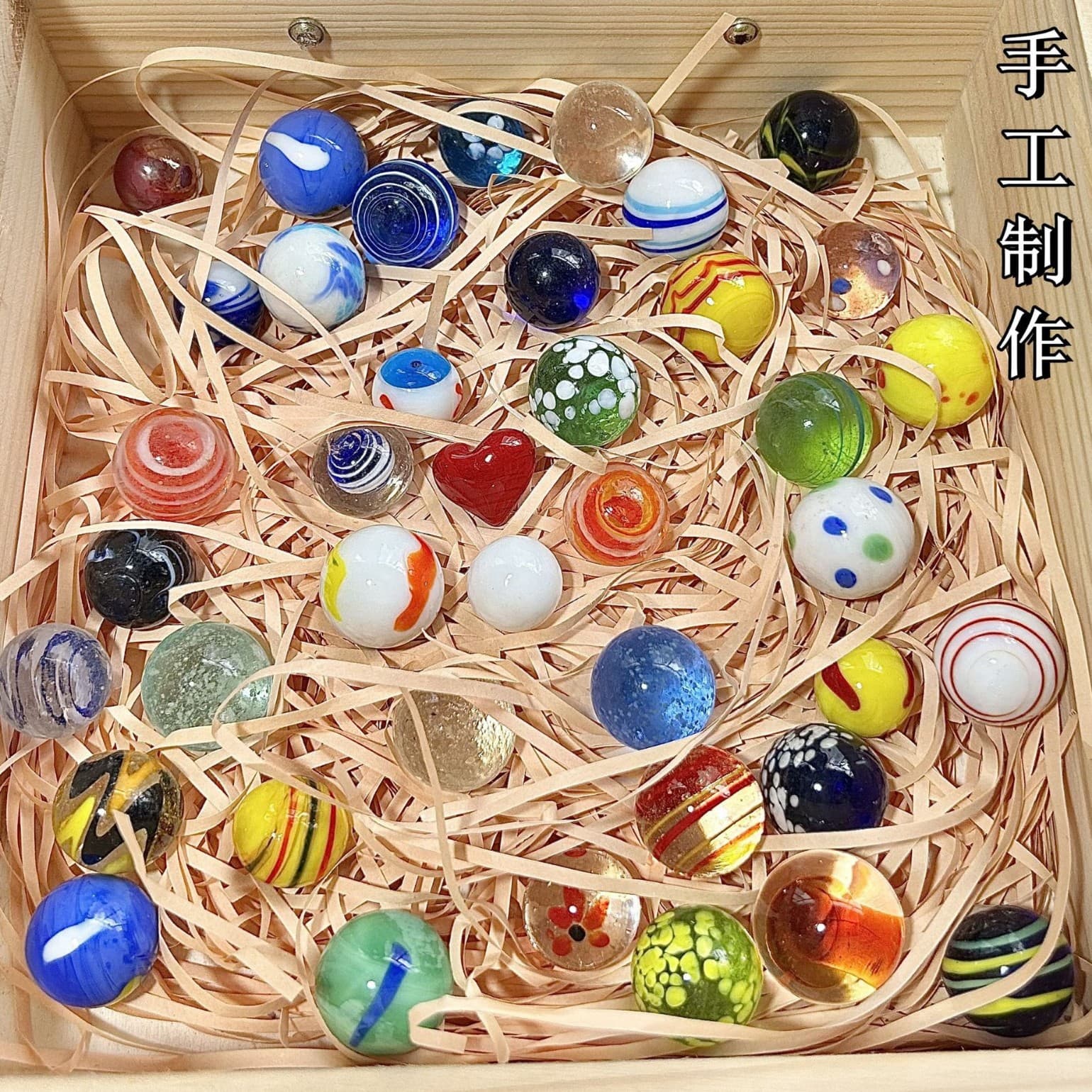 Handmade Solid Glass Balls Glazed Beads 2cm 25mm 30mm Heart Shape Oval Beads Loose Beads Glow-in-the-Dark Beads Marbles