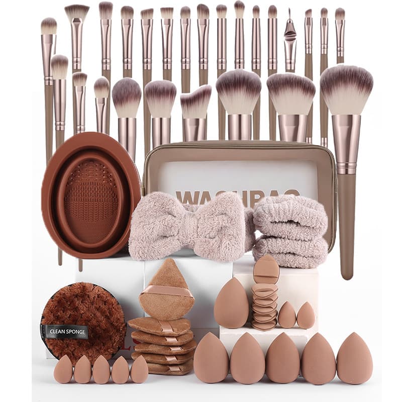 Cross-border 56PC Makeup Tool Brush Set Face Wash Makeup Full Set Shein Temu Free Drop Shipping