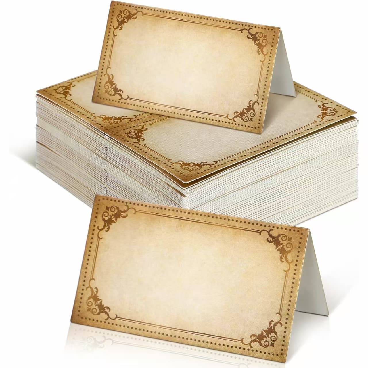 Cross-border retro dining table cards, wizard table tents, food buffets, wedding banquets, themed parties, reserved seating cards