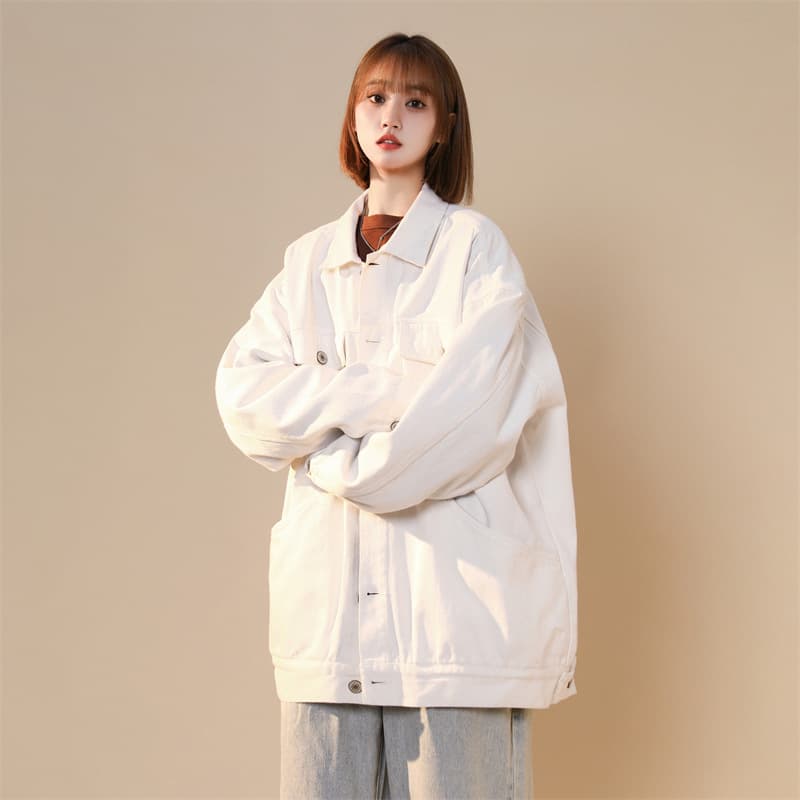 Cross-border live streaming of versatile spring unisex trendy JK style jackets and wash jackets for men and women, simple and popular items.