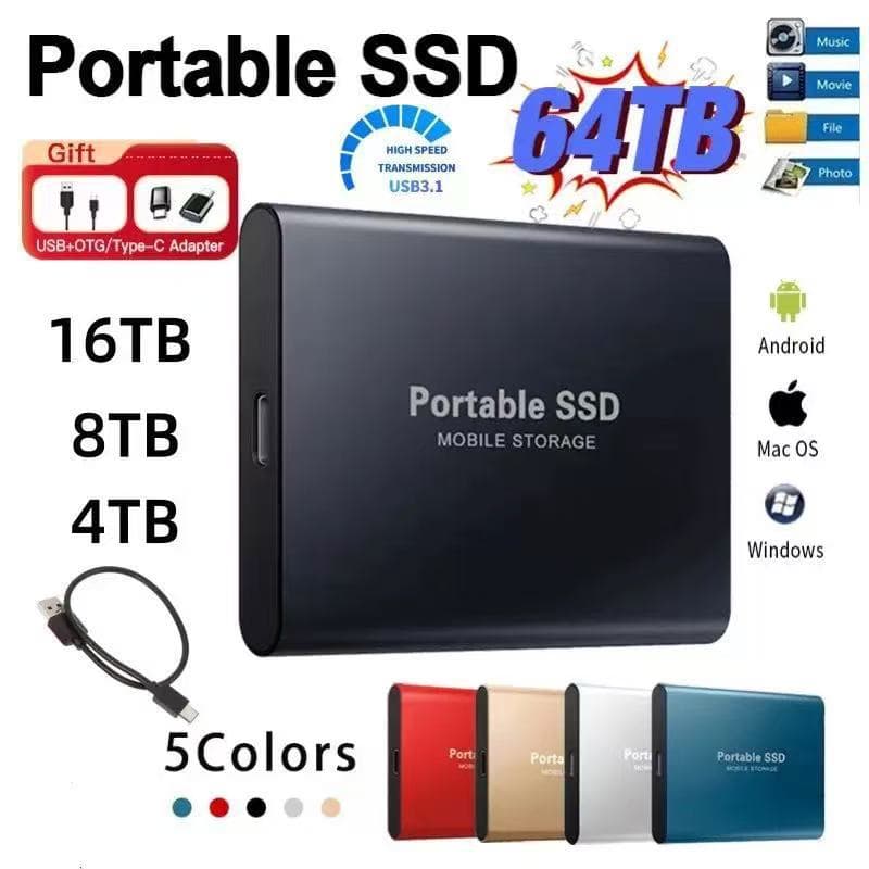 Cross-border Trade SSD Portable Solid State Drive Expansion Upgrade 2TB 8TB 16TB High-Speed USB 3.0 Transfer 4TB