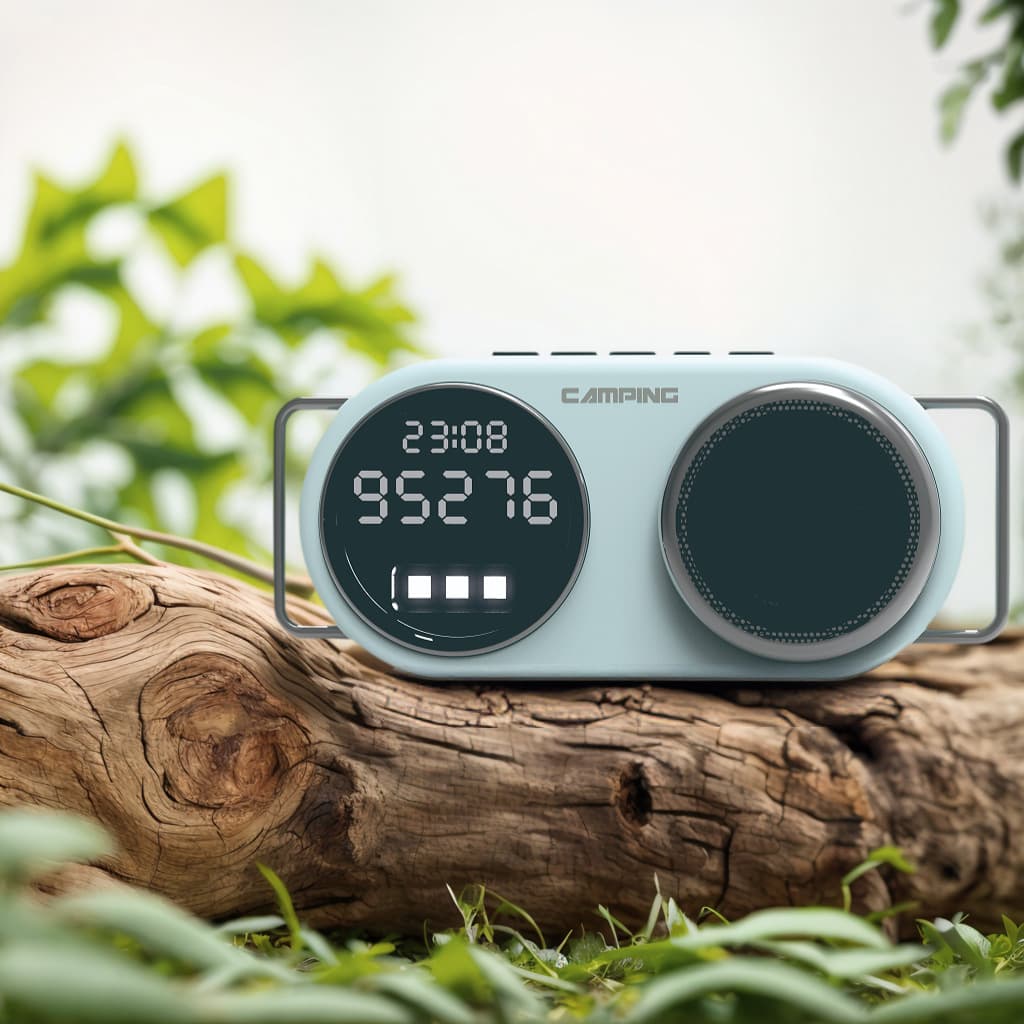 Elderly Square Dance Walking TF Card Light Warning Bluetooth Speaker Belt Pedometer Smart Lightweight Sports