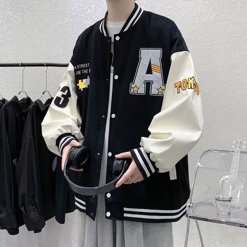 Cross-Border Streetwear Baseball Jacket Men's Spring Autumn New Casual Versatile 3D Print Stylish Men's Clothing Bomber Jacket