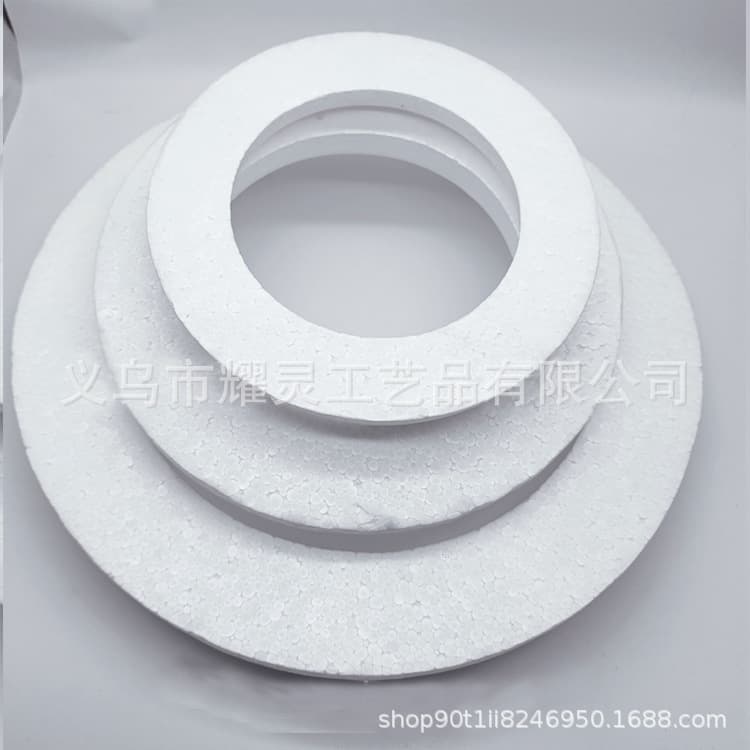 EPS Foam Rings, Polystyrene Half Rings for Children's DIY Art Wreaths, Floral Shop Props, and Wedding Decor