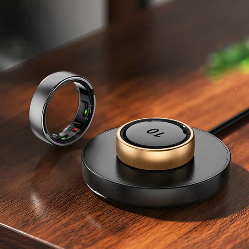 R10 Smart Ring for Foreign Trade: Heart Rate, Blood Oxygen, Sleep Monitoring, Pedometer, Multifunctional Smart Ring with Wireless Charging