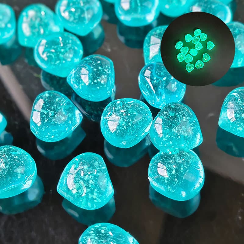 2cm Star Point Luminous Stone Artificial Fluorite Aquarium Garden Road Landscape Colorfuled Stone Luminous Fine Glitter Water Drop Stone