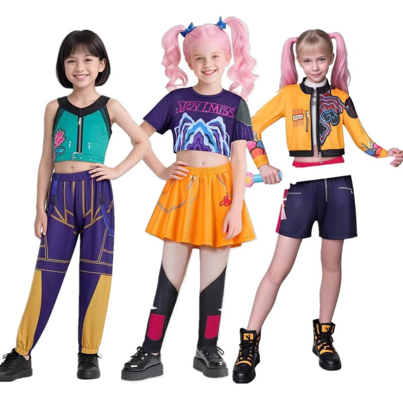 New cross-border style girl demon hunter pop singer Halloween costume stage outfit