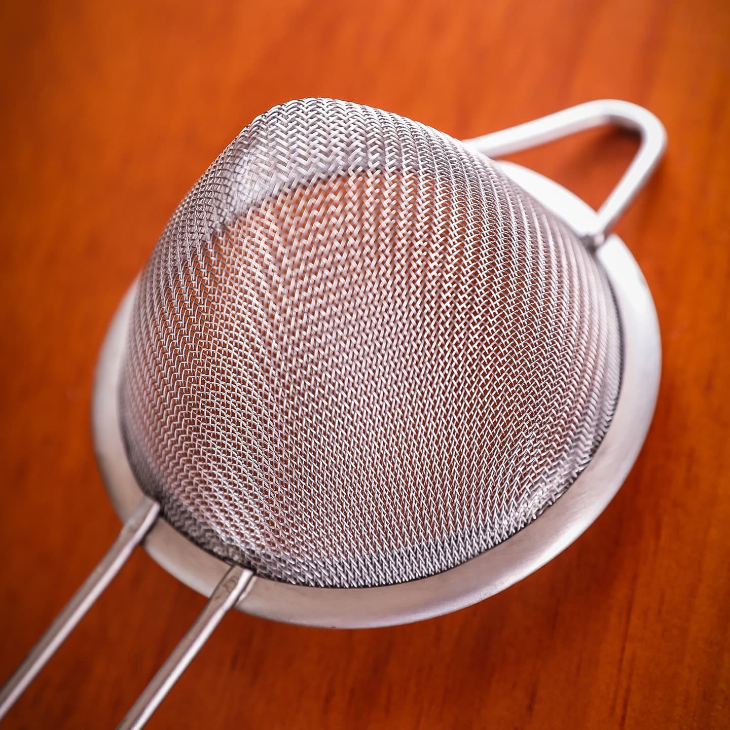 304 stainless steel triangular fine mesh strainer, for cocktails, soy milk, double-layer filtering sieve