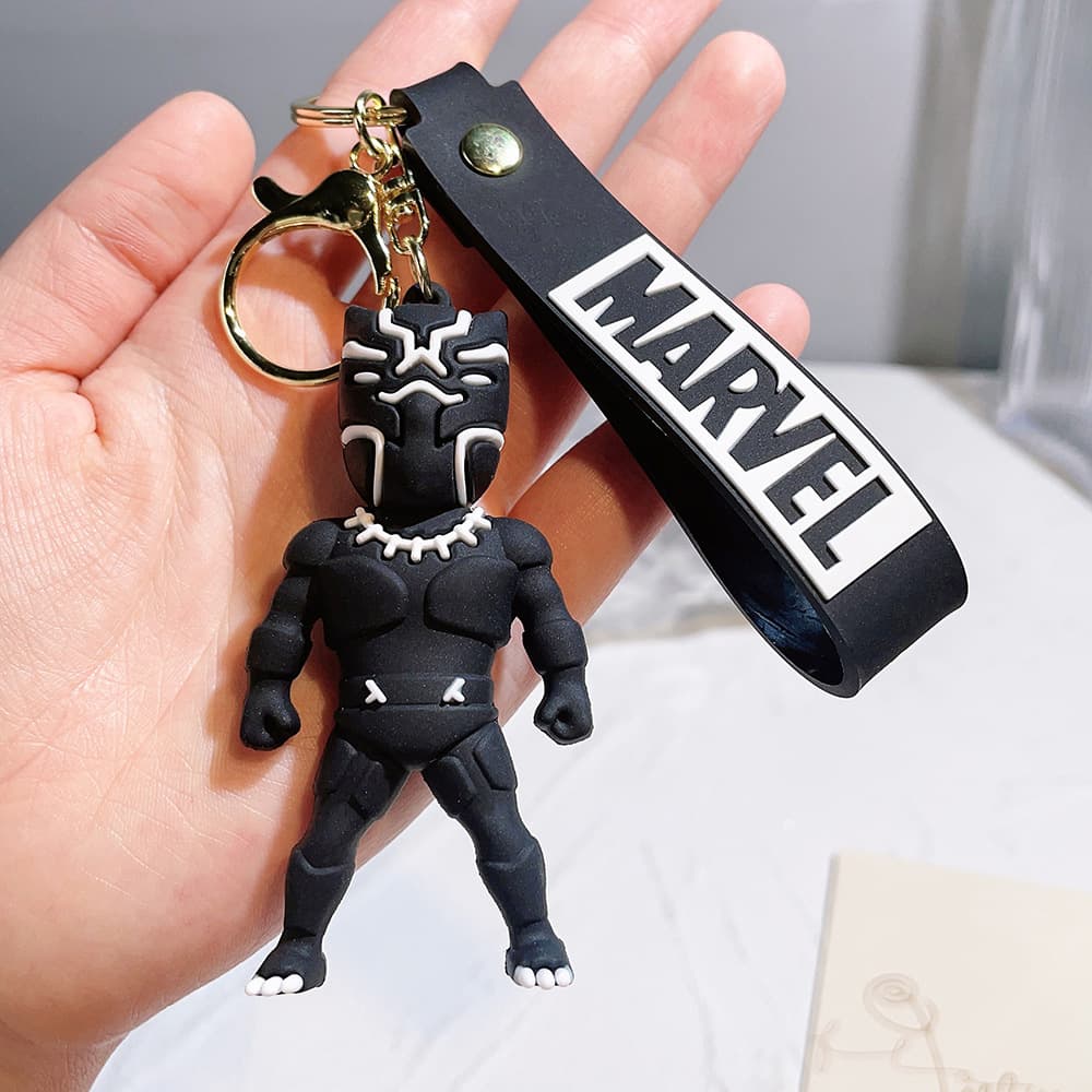 Marvel Captain America Spider-Man Iron Man Keychain Avengers Figure Pendant Gift Cartoon