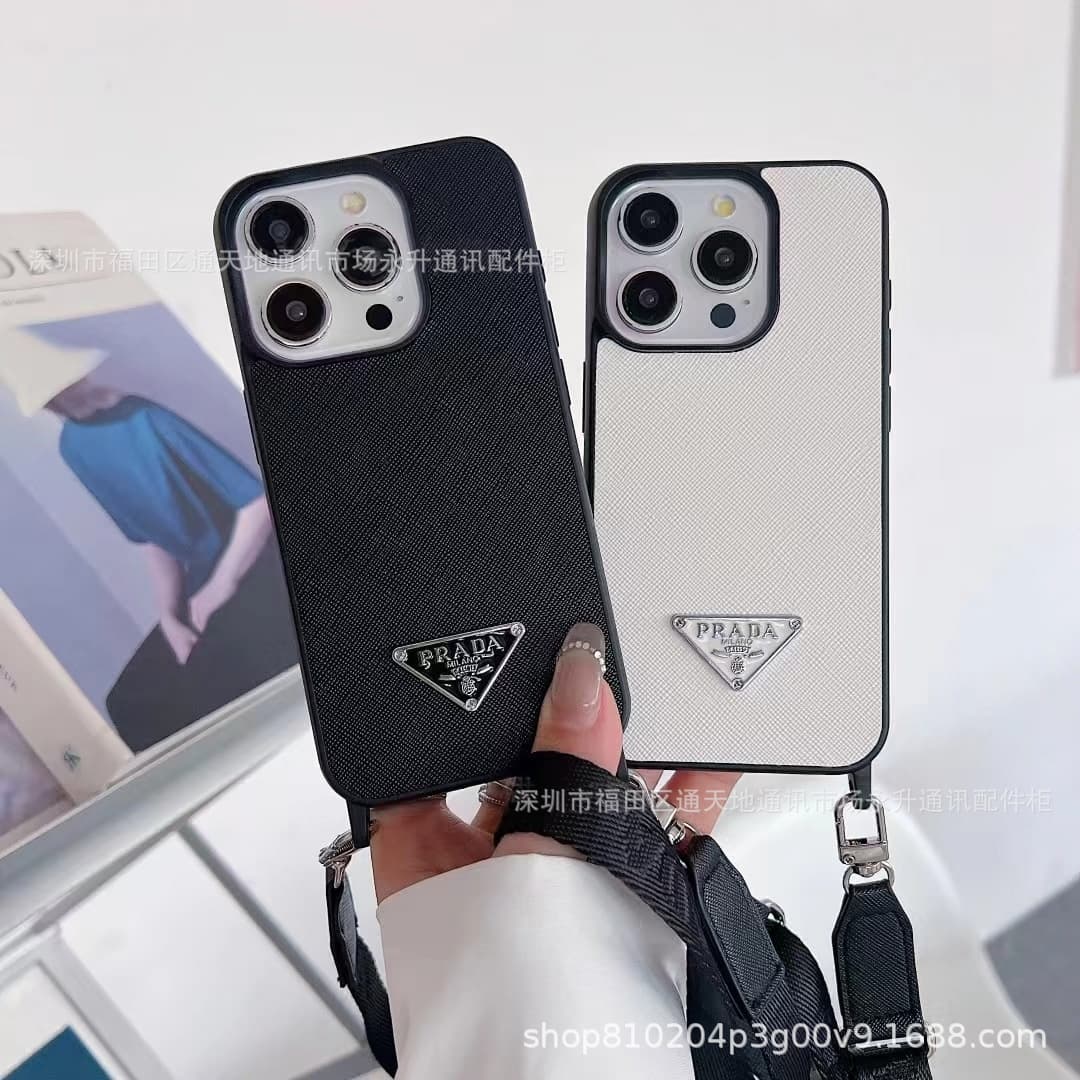 Luxury Trend Crossbody Case for iPhone 17 Pro Max, Apple 16 Pro Protective Case 13/14 Lanyard Case