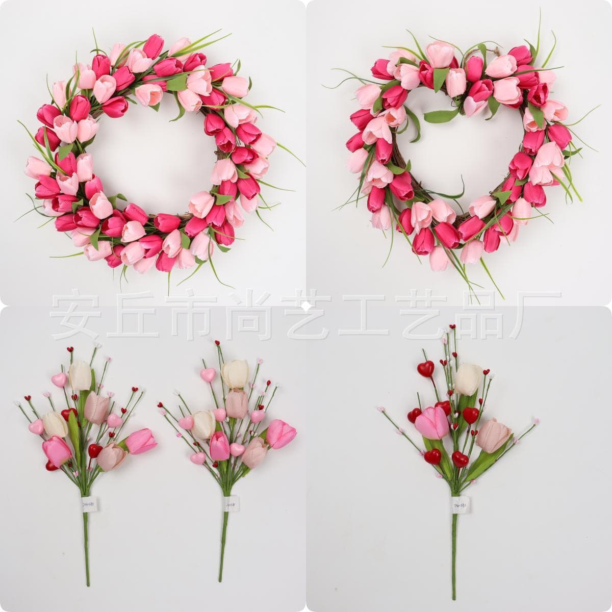 Cross-border Valentine's Day Tulip Fake Flower Artificial Flower Decoration Bionic Floral Art Living Room Decor Eternal Flower Bouquet High-end