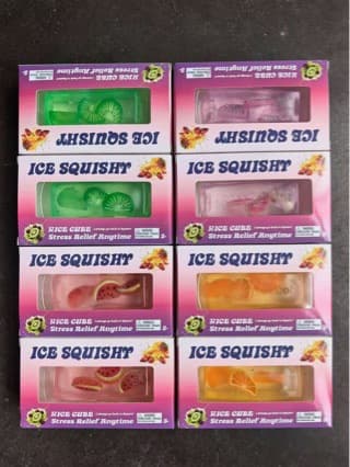 Cross-Border Hot Seller Transparent Vaseline Squishy Stress Relief Toy, Colorful Blocks Kids Squeeze Toy Anxiety Relief