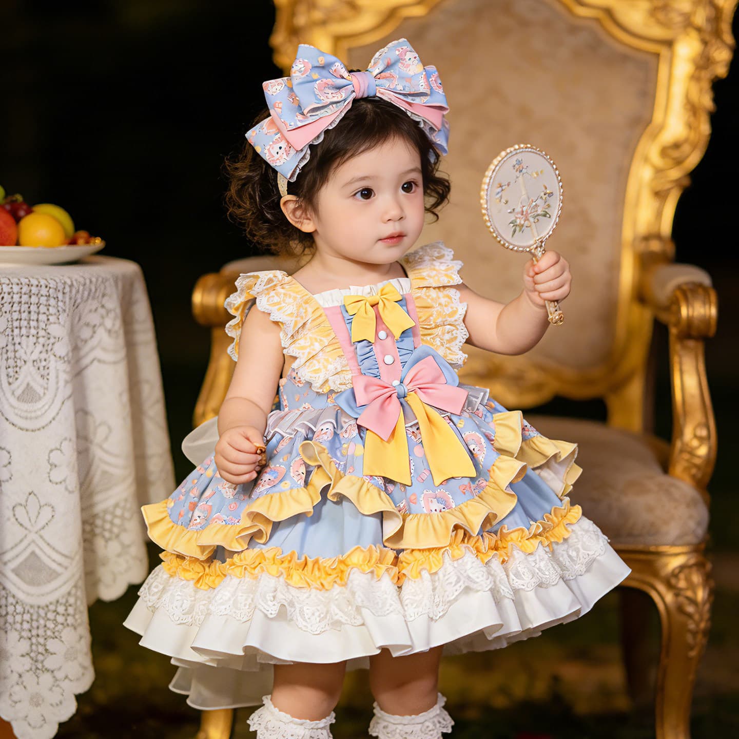 Girls dress Lolita sweet and cute summer tutu skirt baby girl Lolita princess dress birthday dress