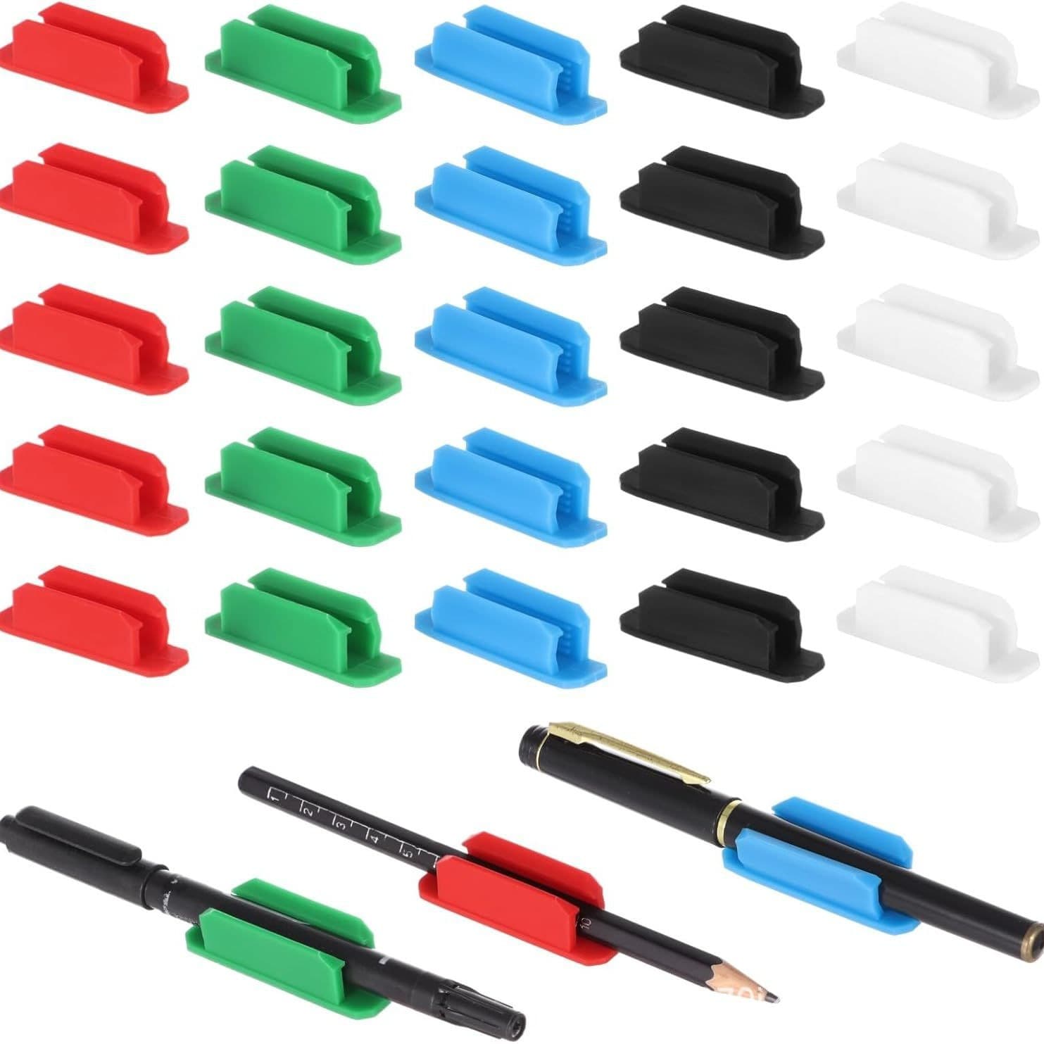 Cross-border silicone pen holder, removable desktop car pencil holder, desk pen organizer to prevent pens from rolling randomly