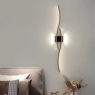 Minimalist Luxury Wall Lamp for Bedroom Bedside, Simple Living Room Background Wall Grille Hallway Corridor Light, Vintage Style