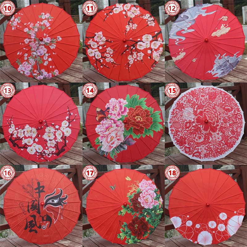 Free Shipping Chinese Style Children's Classic Catwalk Sun Protection Cheongsam Hanfu Oil Paper Umbrella Chinese Classic Silk Fabric