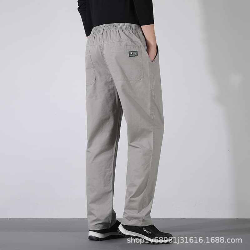 Zoro Prince Casual Pants Loose Straight Leg Spring Cotton Men's Pants Plus Size Middle-Aged Work Pants
