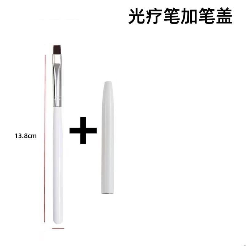 Nail Art Tools UV Gel Brush Flat Head Liner Brush Crystal Nail Polish Brush Set Tool Brush Pen for Beginners