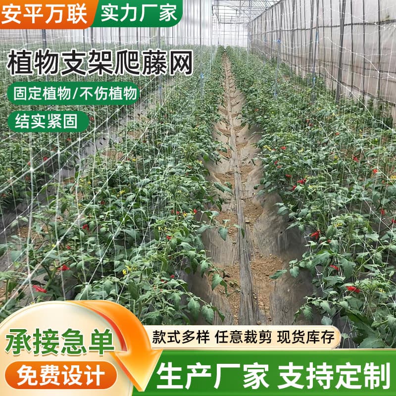 Plant climbing net gardening vegetable and fruit square net melon and fruit vine net flower planting frame lattice cucumber net grid