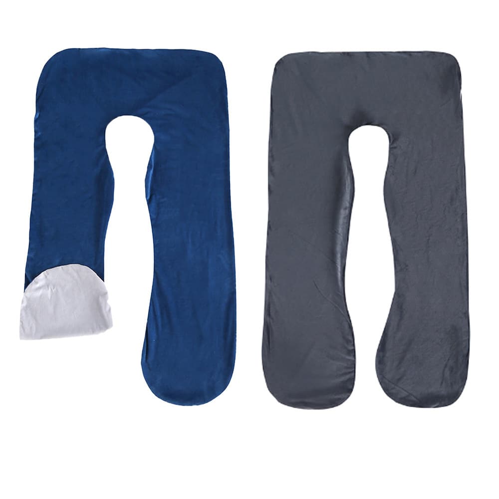 U-shaped maternity pillowcase, made of crystal velvet and pure cotton, washable and removable. Side-sleeping pillowcase, maternity lumbar support cover. (Cross-border e-commerce)