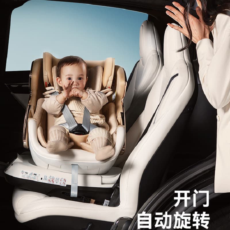 [Brand Source] Bebebus Space Capsule Smart Ventilation Child Safety Seat 0-7 Years Old White Gold Shield Without