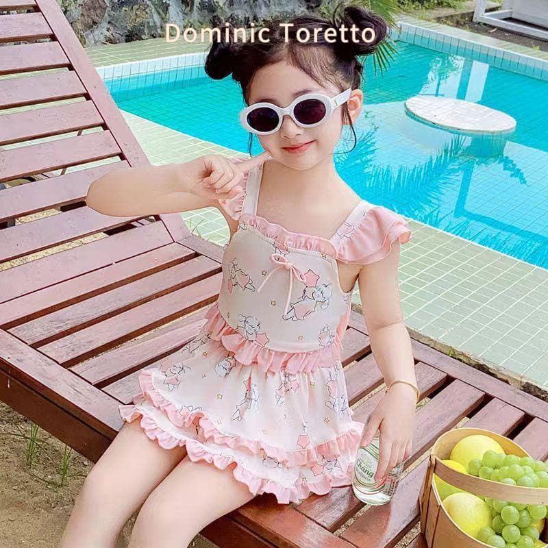 Girls' Two-Piece Swimsuit Summer Children's Swimwear 2025 New Fashionable Little Princess Cute Baby Swimsuit