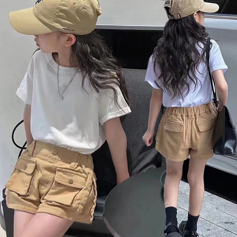 Korean-style Summer Fashionable Girls Loose Denim Shorts New Trendy Cargo Denim Shorts