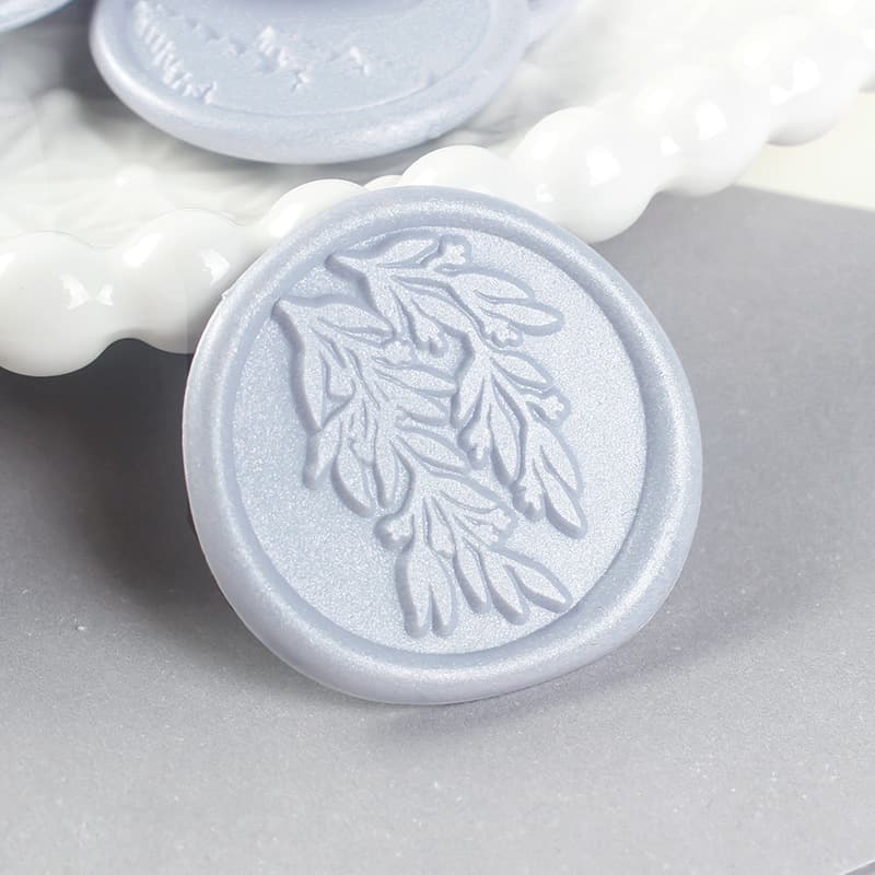 Fire Paint Wax Label Ready-Made Seal Retro Style Wax Sticker Wax Piece Envelope Seal Sticker Fire Paint Seal Sticker Willow Leaf