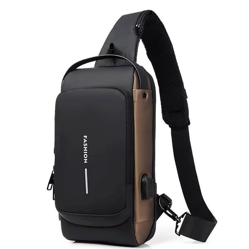 Cross-Border Motorcycle Bag Password Anti-Theft Chest Bag Men's Shoulder Bag Large Capacity Casual Men's Bag Multi-Functional Crossbody Bag Trendy