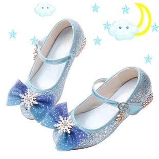 Girls' High Heel Shoes Spring Autumn New Sequins Fashion Crystal Princess Shoes Little Girl White Performance Shoes Factory Direct Supply