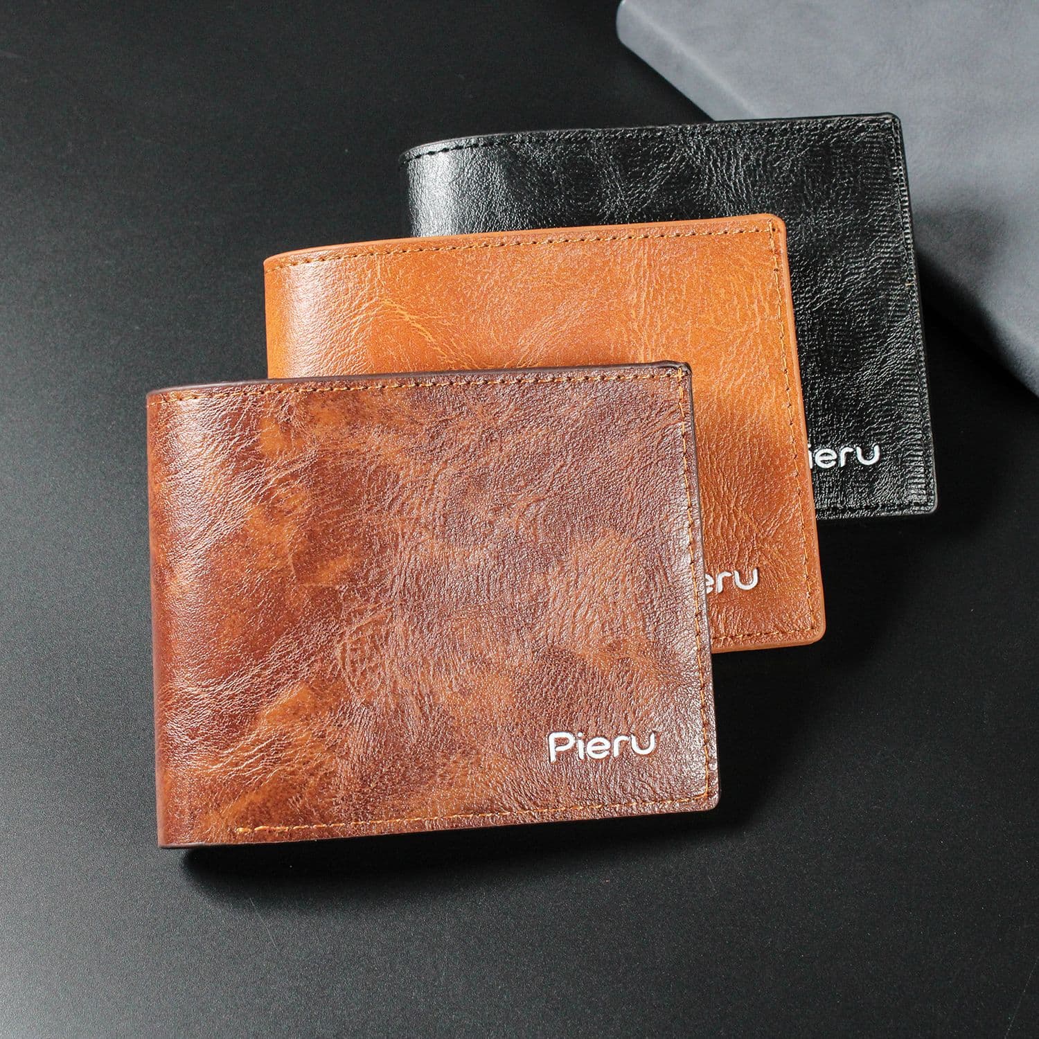 New Hot Selling Men's Wallet Burned PU Leather Billfold Crossbody Wallet