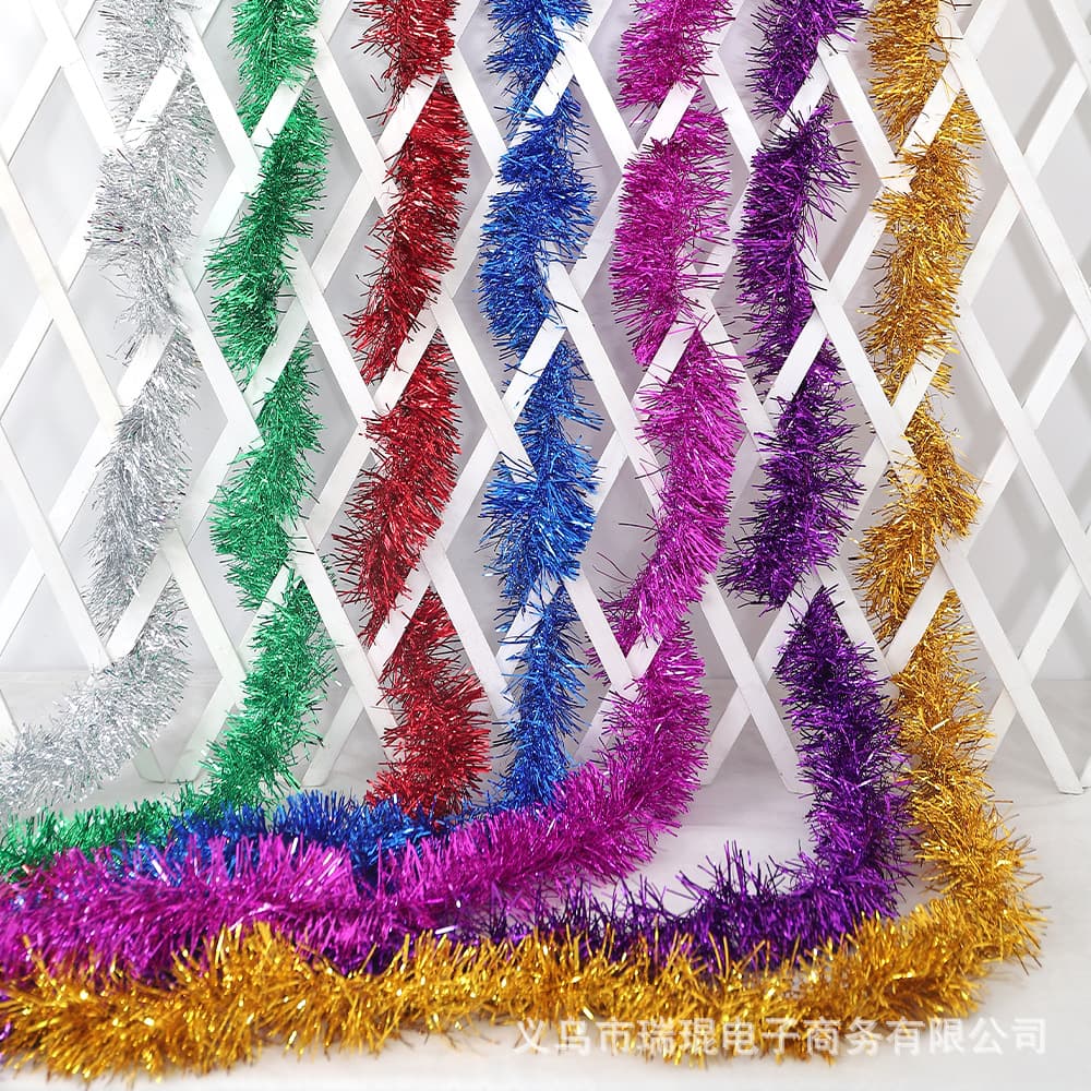 1.9 meters encrypted color strips party decoration ribbons wedding layout tops background wall decoration color strips foreign trade Christmas