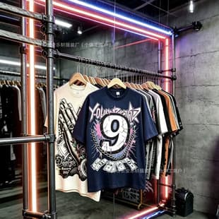400g Heavyweight Pure Cotton Short Sleeve T-Shirt Men Women Summer Loose Fit Streetwear Market Exhibition Wholesale Cross-Border