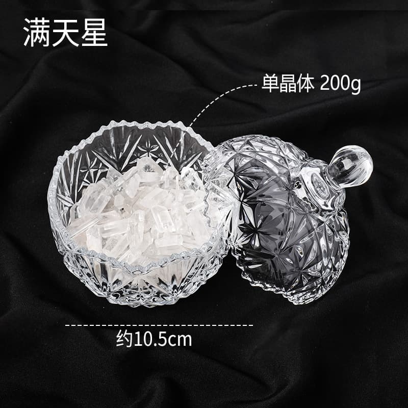 Natural Crystal Stone Chip Charging Bowl for Bracelet Cleansing, Energy Purification Bowl, Treasure Basin Storage Container Decorative Piece