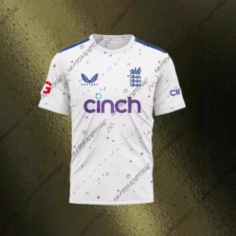 2025 England Cricket Men's Women's Short Sleeve Jersey Training T-Shirt Top Sports Casual Short Sleeve T-Shirt