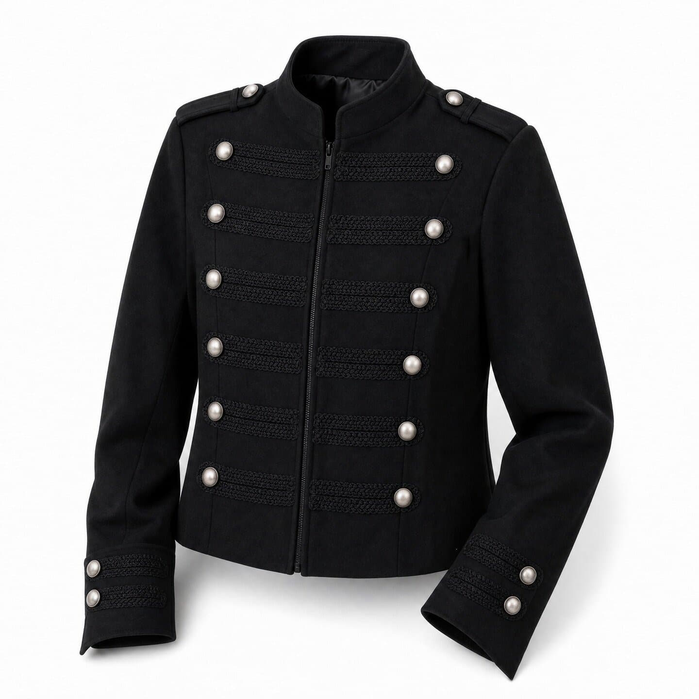 Palace-Style Modern Metal Button Napoleon Stand Collar Short Jacket Men's Casual Coat Cross-Border Foreign Trade AliExpress