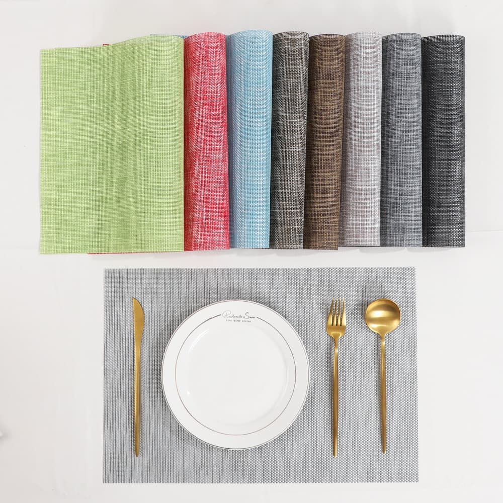 Strictly selected heat insulation mats, popular spot 22 series pvc square simple tableware, high-end western restaurant tablecloth placemats