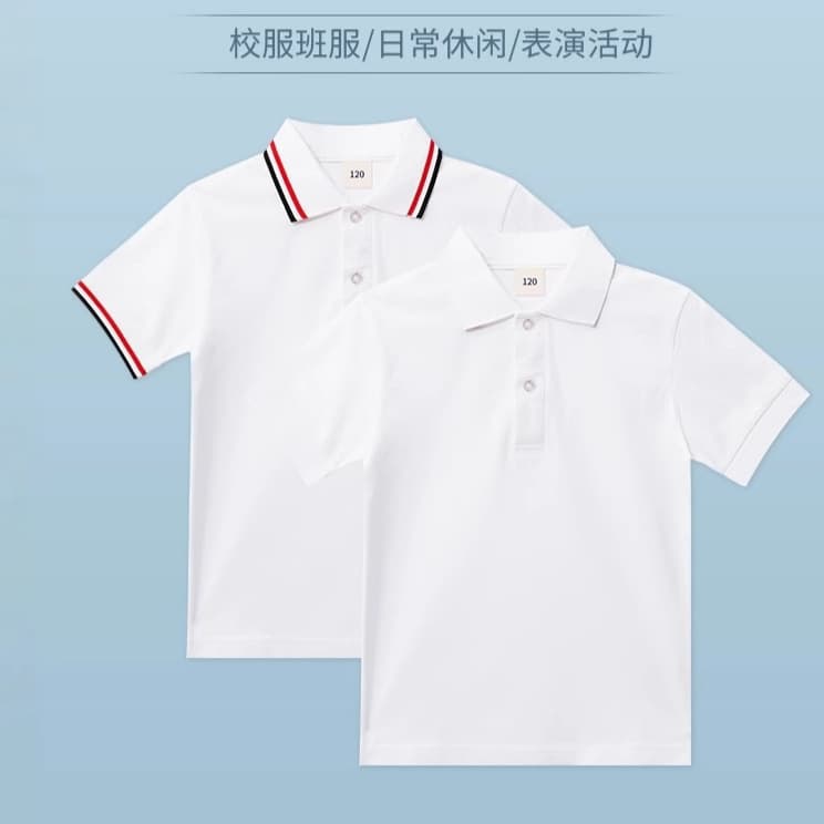 Customized polo kids children's T-shirts, school uniforms, garden uniforms, customized LOGO, unlabeled embroidery printing, pure cotton polo