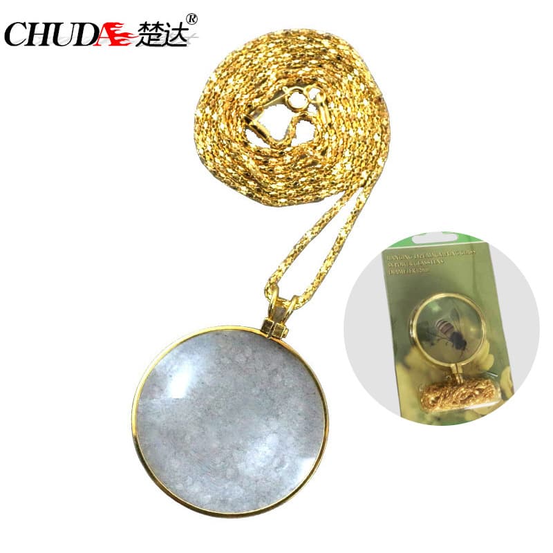 Chuda Zinc Alloy Necklace 5x Reading Magnifier Pendant, Ideal Gift for Elderly as Necklace Accessory