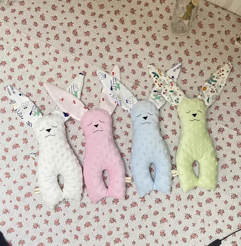 Pregnant Women and Children's Fabric DIY Craft Kit, Bubble Fleece Calming Rabbit, Class A Flannel with No Shedding or Formaldehyde