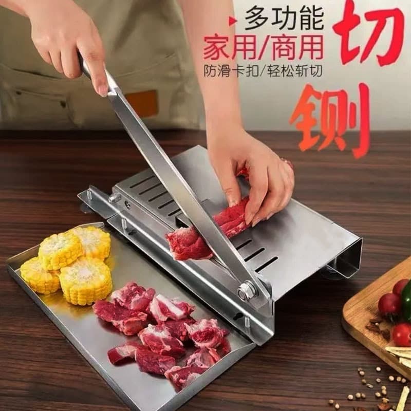 Home meat slicer, manual multi-functional Ejiao slicer, commercial chicken chunk and frozen meat chopper.