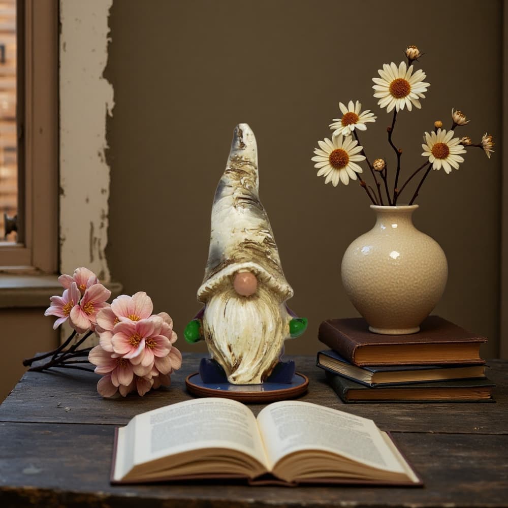 European vintage dwarf figurine garden decoration faceless gnome statue home desktop resin craft